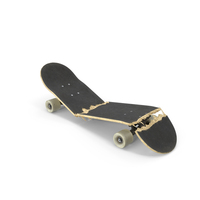 Skateboard Broken In Three Pieces PNG & PSD Images