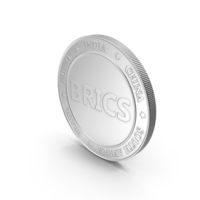 Silver BRICS Coin PNG & PSD Images