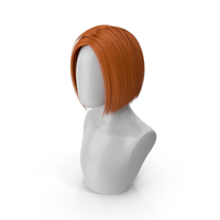 Sleek Bob Haircut Red PNG & PSD Images