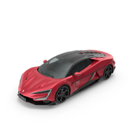 Supercar BYD Yangwang U9 Red Simplified PNG & PSD Images