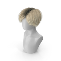 Wig Short Layered Hairstyle Blond PNG & PSD Images