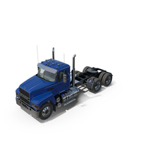 Mack Medium Duty Truck Blue PNG & PSD Images