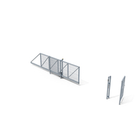 Security Rolling Gates With Fence Open PNG & PSD Images