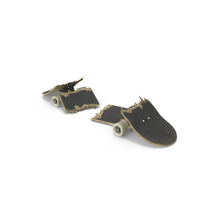 Skateboard Shattered Into Pieces PNG & PSD Images