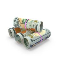 100 US Dollar Money Notes 4 Roll Currency PNG & PSD Images