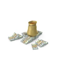 100 US Dollar Money Notes Bag Coins Currency PNG & PSD Images