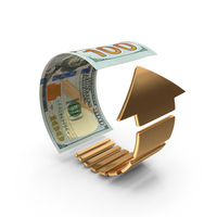 100 US Dollar Money Notes Currency Refresh Arrow PNG & PSD Images