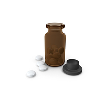 Tablets in Glass Bottle PNG & PSD Images