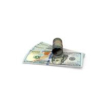 100 US Dollar Money Notes Currency Spread Roll PNG & PSD Images