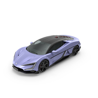 Supercar BYD Yangwang U9 Violet Color Simplified PNG & PSD Images