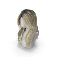 Wig Long Wavy Hairstyle Blond PNG & PSD Images