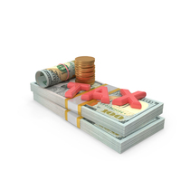 Tax 100 US Dollar Money Notes Pay Gold Coins PNG & PSD Images