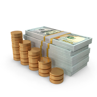Tax Pay 100 US Dollar Money Notes Lots Gold Coins PNG & PSD Images