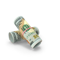 Two 100 US Dollar Money Notes Currency Rolls PNG & PSD Images