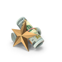 Two 100 US Dollar Money Notes Currency Rolls With Star PNG & PSD Images
