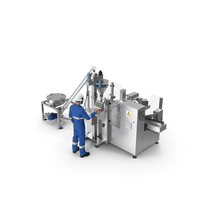 Bulk Product Packaging Machine Operation Worker PNG & PSD Images