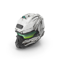 Old Futuristic Tactical Helmet White PNG & PSD Images