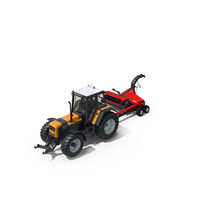 Renault 160-94 Wheel Tractor With Forage Harvester Scorpion 300 PNG & PSD Images