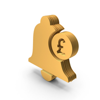 Notification Bell Pound Stack PNG & PSD Images