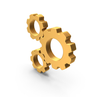 Three Gear Settings Stack PNG & PSD Images