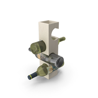 Wine Rack 6 And 2 Wine Bottles PNG & PSD Images