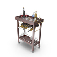 Wine Table Bottles And Cups PNG & PSD Images