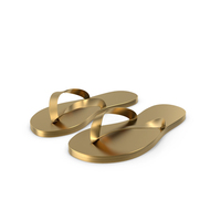 Gold Flip Flops PNG & PSD Images