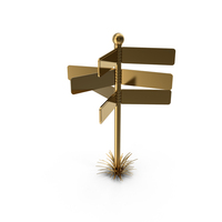 Gold Signpost PNG & PSD Images