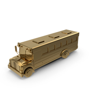 Gold Cartoon School Bus PNG & PSD Images