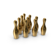 Gold Bowling Pins PNG & PSD Images
