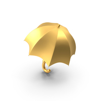 Cartoon Umbrella Gold PNG & PSD Images