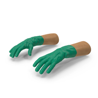 Hands In Rubber Safety Gloves PNG & PSD Images