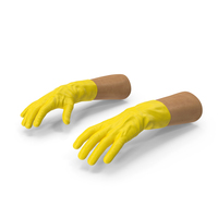 Hands In Yellow Rubber Gloves PNG & PSD Images