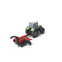 Wheel Tractor With Forage Harvester Dirty PNG & PSD Images
