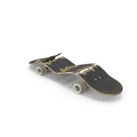 Broken Skateboard In Four Pieces PNG & PSD Images