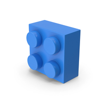 Toy Brick 2x2 Blue PNG & PSD Images
