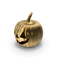 Gold Halloween Pumpkin PNG & PSD Images