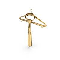 Gold Necktie In Hanger PNG & PSD Images