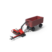 Forage Harvester With Dump Trailer PNG & PSD Images