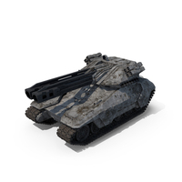 Futuristic Battle Tank With Damage PNG & PSD Images