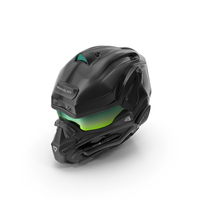 Futuristic Combat Helmet Black PNG & PSD Images