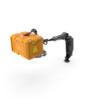 Futuristic Robotic Arm With Cargo PNG & PSD Images