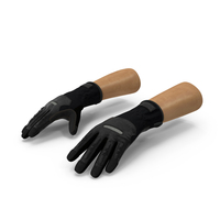 Hands In Black Safety Leather Glove PNG & PSD Images