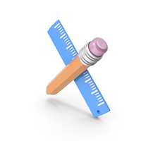 Pencil And Ruler PNG & PSD Images