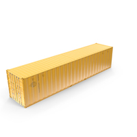 Intermodal Shipping Container 40-Foot-Long Yellow PNG & PSD Images