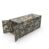 Military Intermodal Shipping Container 20-Foot-Long Open PNG & PSD Images