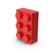 Red Toy Brick 2x3 PNG & PSD Images