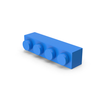 Blue Toy Brick 1x4 PNG & PSD Images