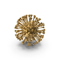 Gold Stylized Virus PNG & PSD Images