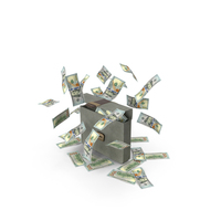 Briefcase 100 US Dollar Money Falling Currency PNG & PSD Images